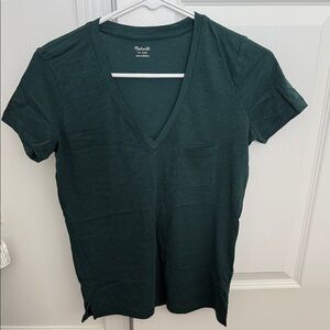 Madewell dark green t shirt